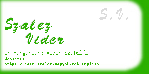 szalez vider business card